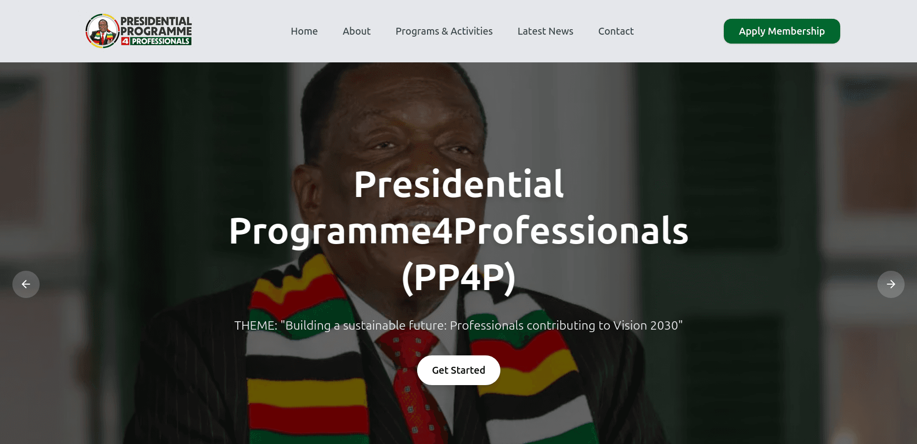 Hero Home Page of PP4P